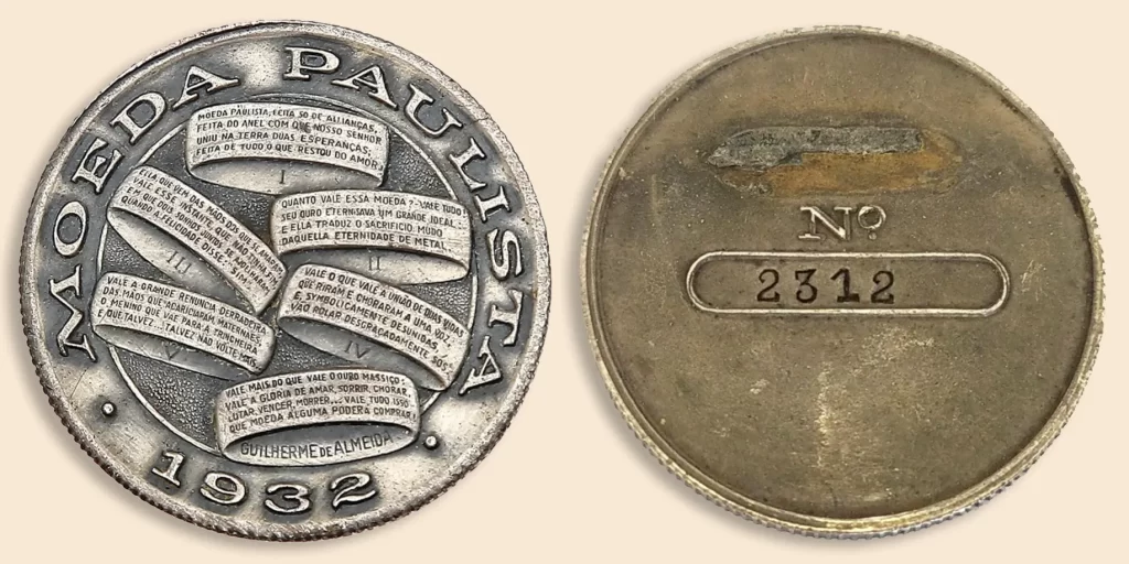 Medalha "Moeda Paulista 1932".