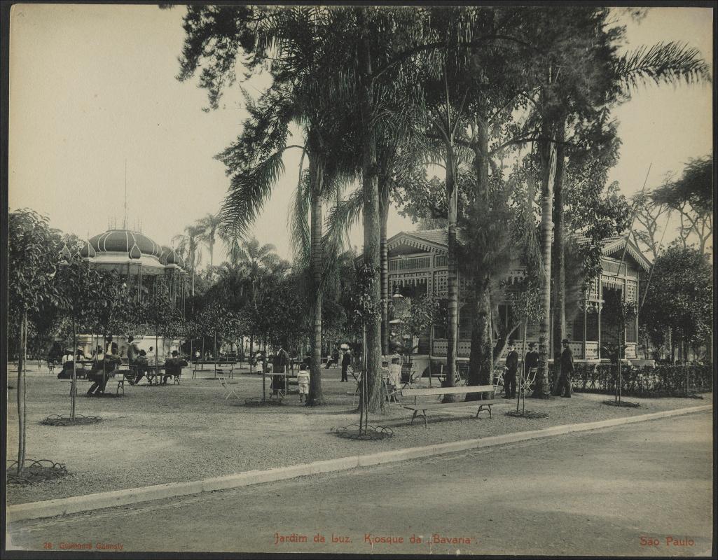 O então "Jardim Botânico" em 1902. Primeiro parque da cidade de São Paulo se tornaria o "Parque da Luz".