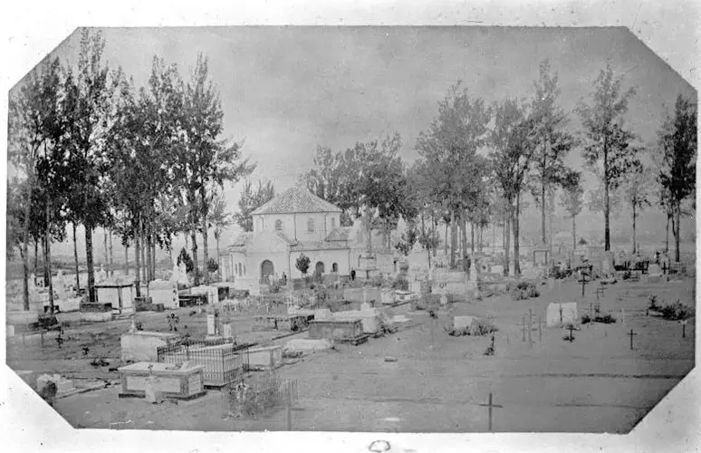 Cemitério da Consolação à época de sua inauguração.