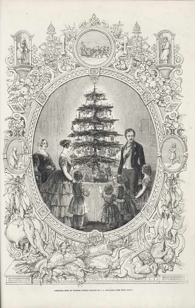 Esta ilustração publicada em 1848 ajudou a popularizar a tradição da Árvore de Natal.