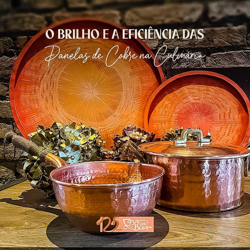 Panelas de cobre diretamente de Minas Gerais.