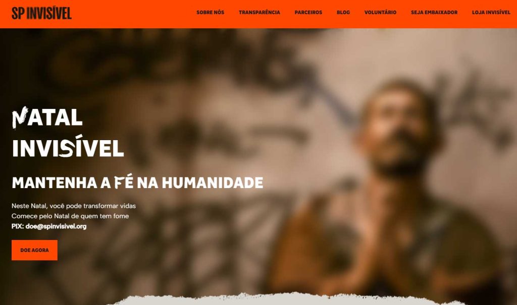 Imagem da campanha "Natal Invisível", uma das muitas com as quais podemos ainda colaborar.