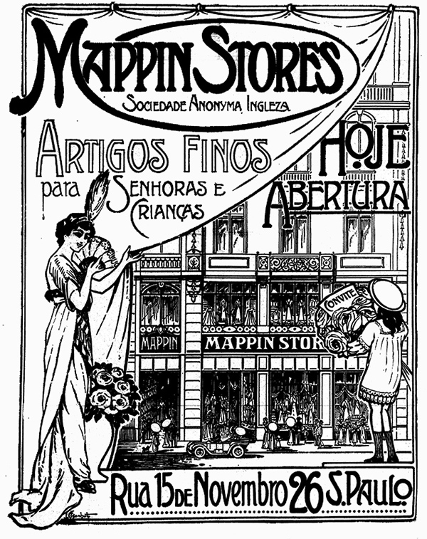 Anúncio de inauguração da "Mappin Stores".