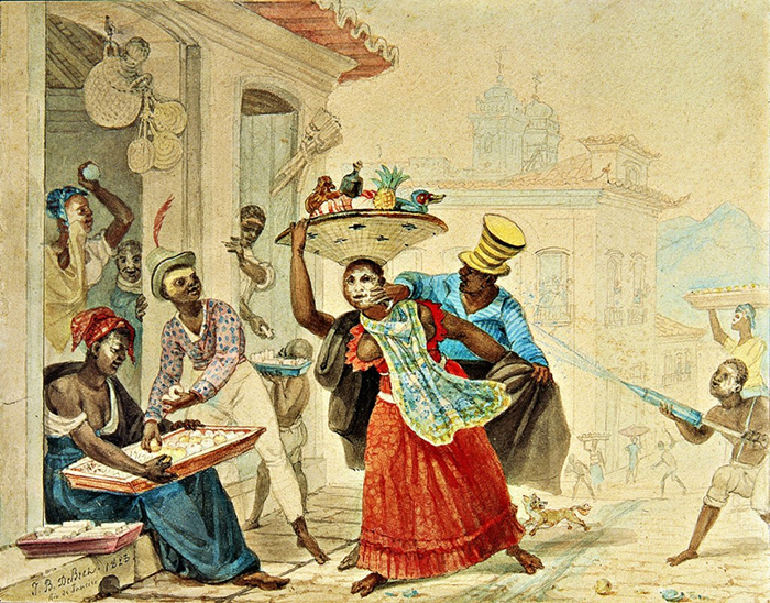 Entrudo na visão de Jean-Baptiste Debret. 1834