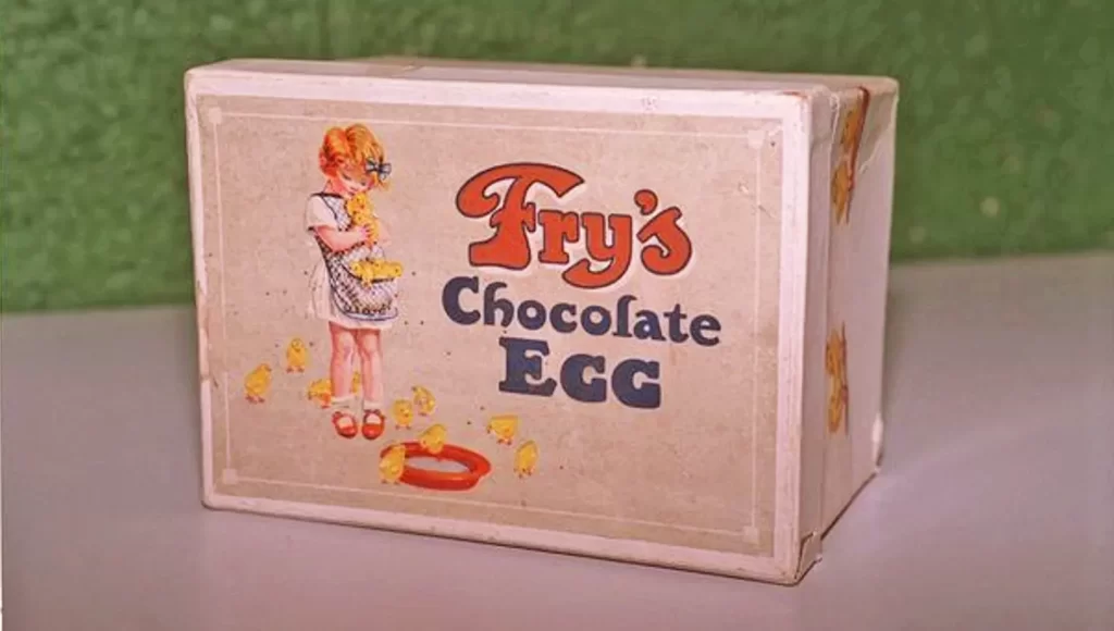 Embalagem do ovo da inglesa Fry's, do início do Século XX.