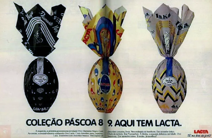 Ovos da Lacta, em 1989.
