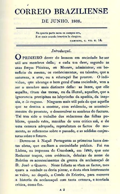 Primeiro exemplar do independente Correio Braziliense.