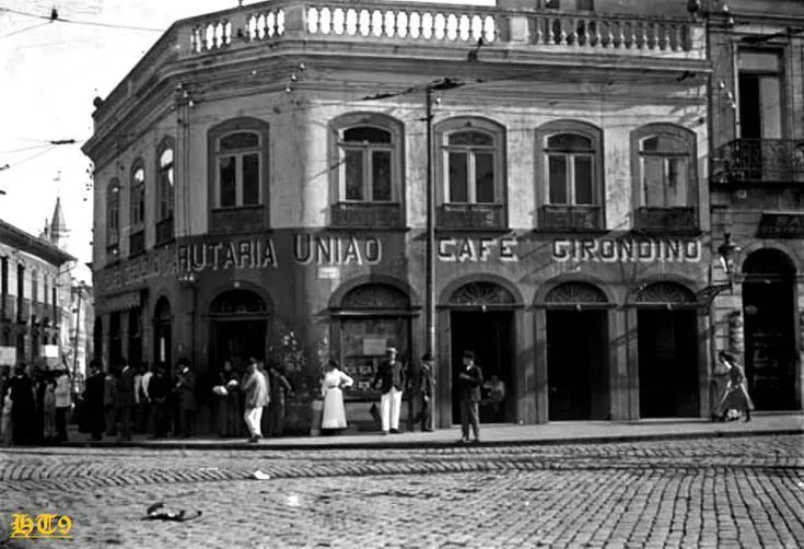 O Café Girondino, frequentado pele elte paulistana.