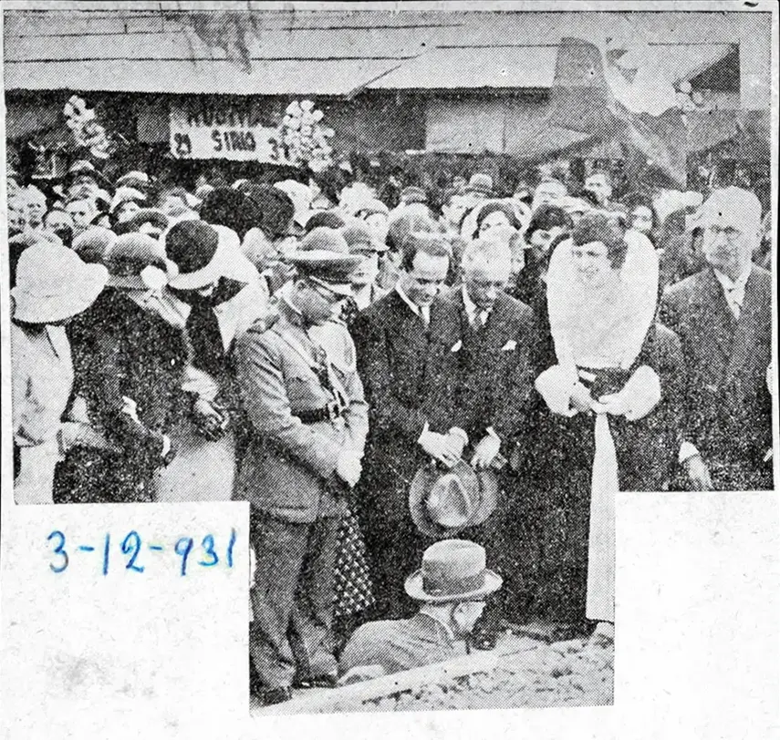 Lançamento da pedra fundamental do Hospital Sírio Libanês, em 1931.