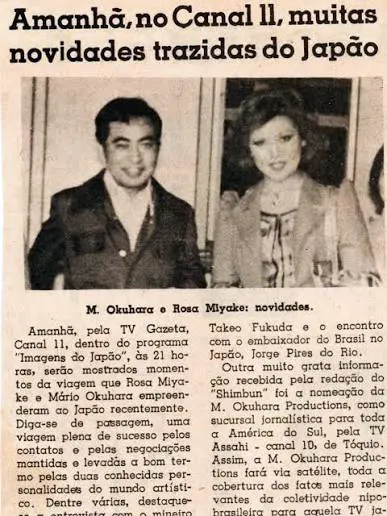 Notícia de jornal fala sobre as novidades do programa Imagens do Japão.