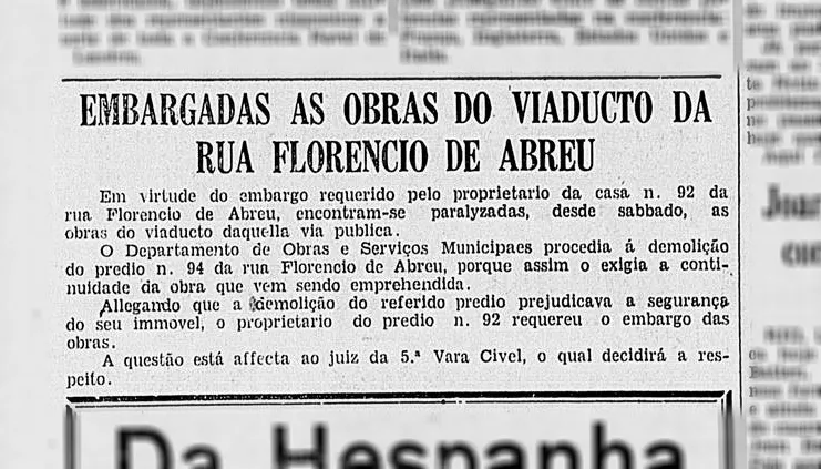 Mal começaram e as obras foram embargadas.
