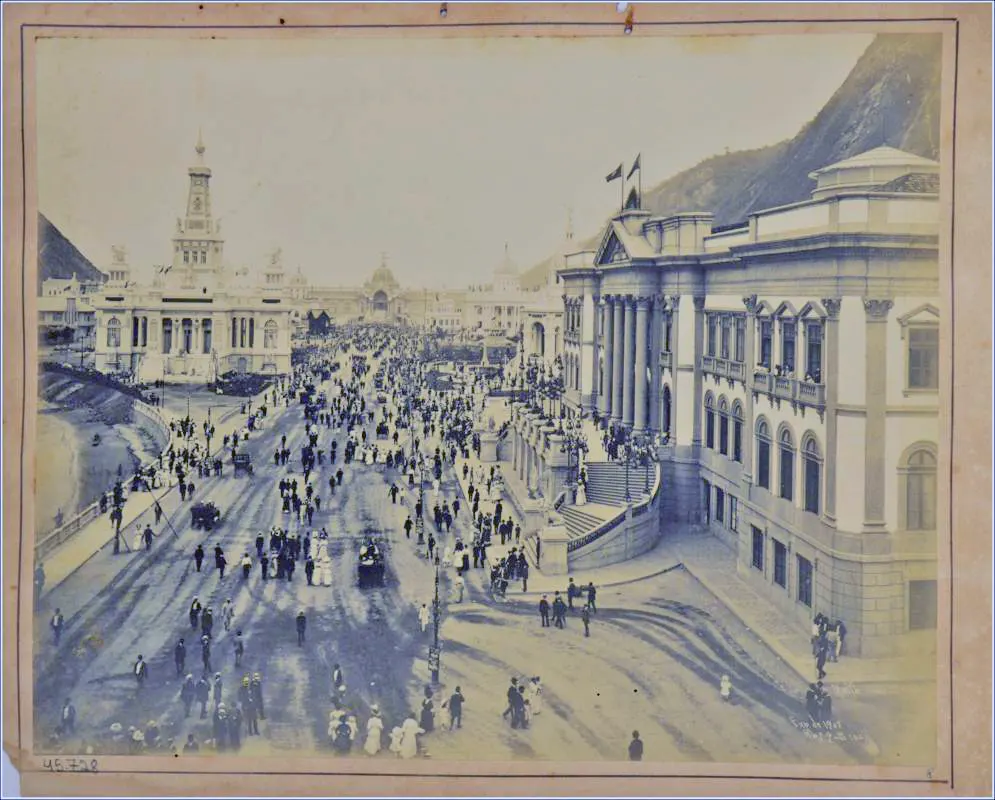 Pavilhões dos estados na Exposição Nacional de 1908.