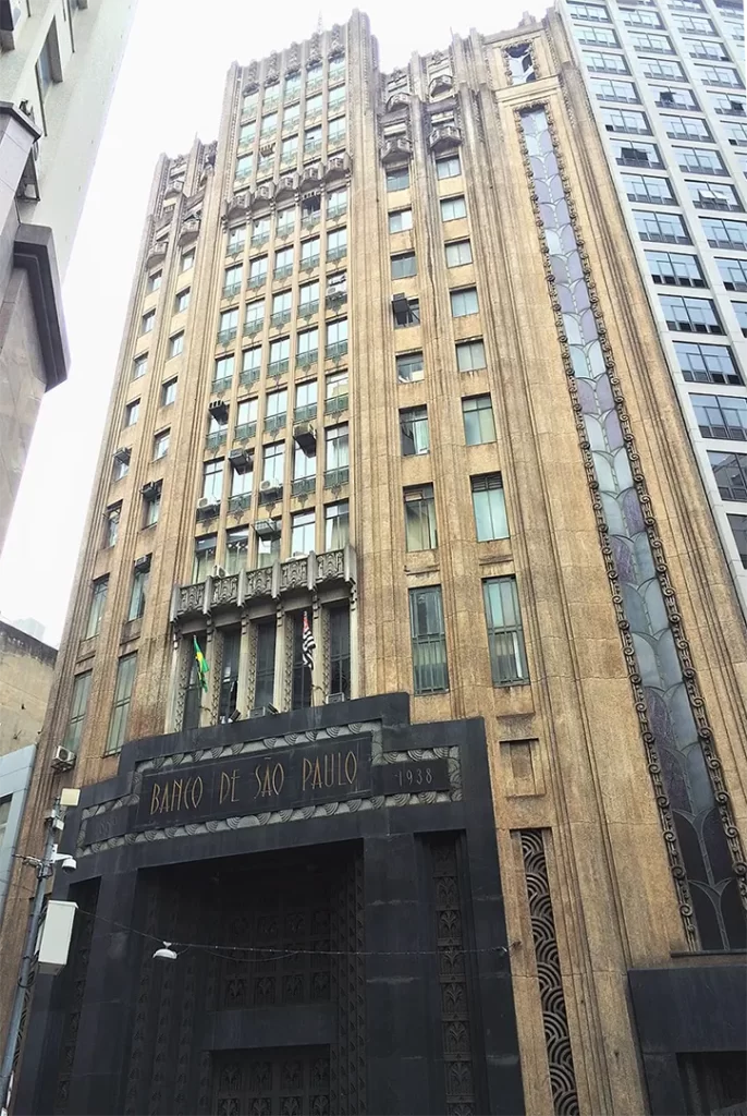 O Art Déco do Edifício Banco de São Paulo.
