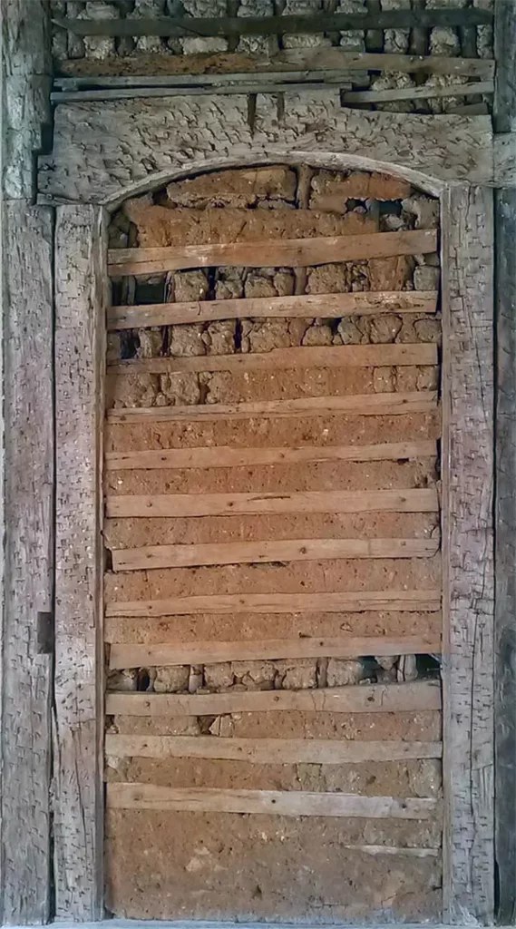 Parede de taipa no Solar da Marquesa.